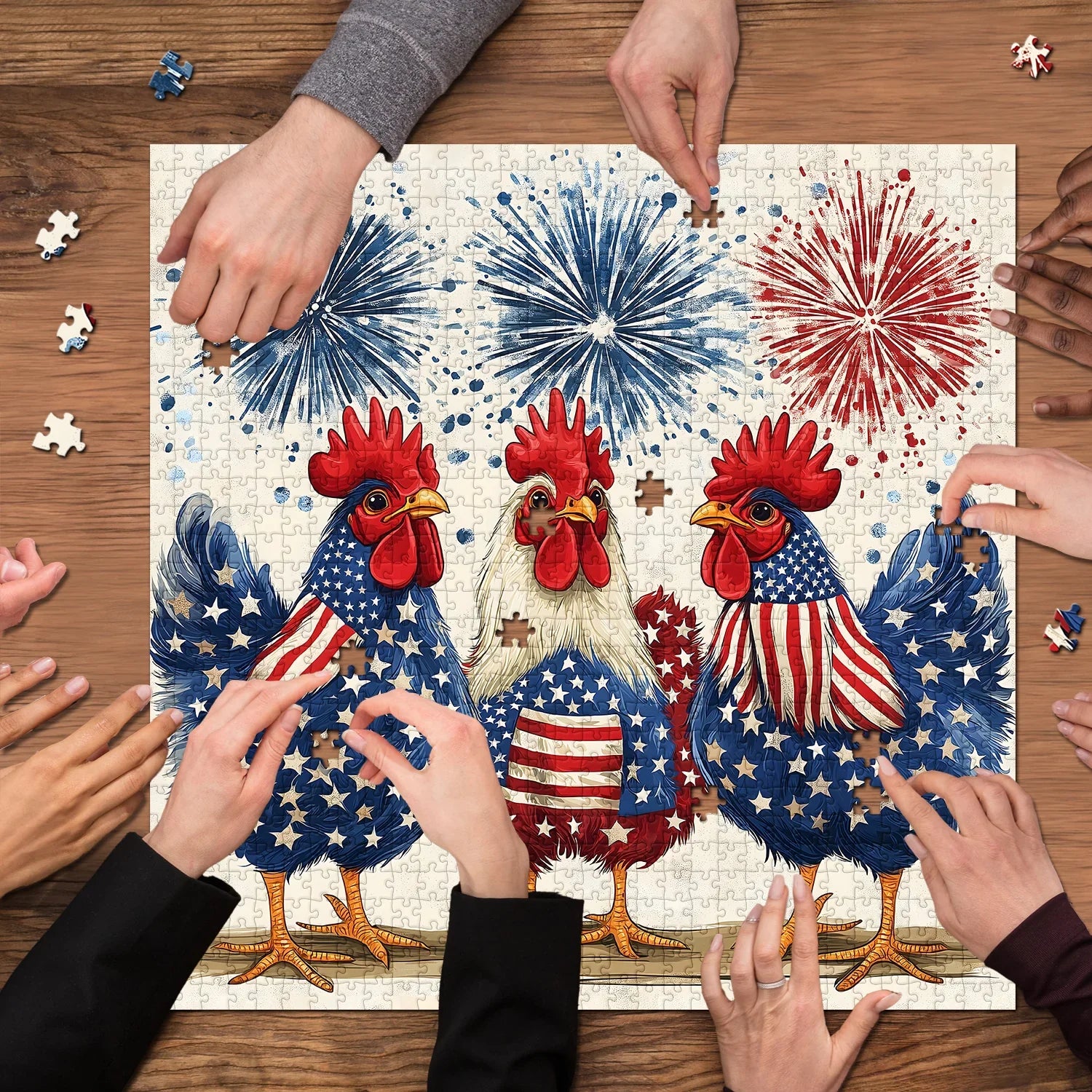 Puzzle Galli Patriottici 1000 Pezzi