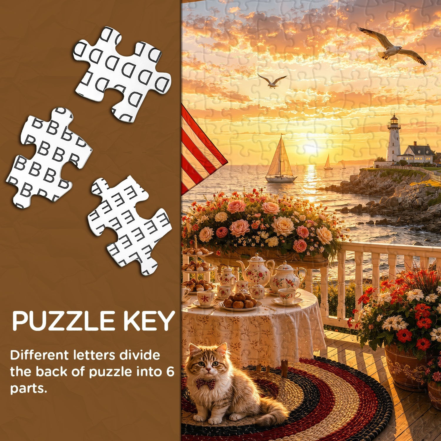 Lighthouse Porch Tea Jigsaw Puzzle 1000 Pieces