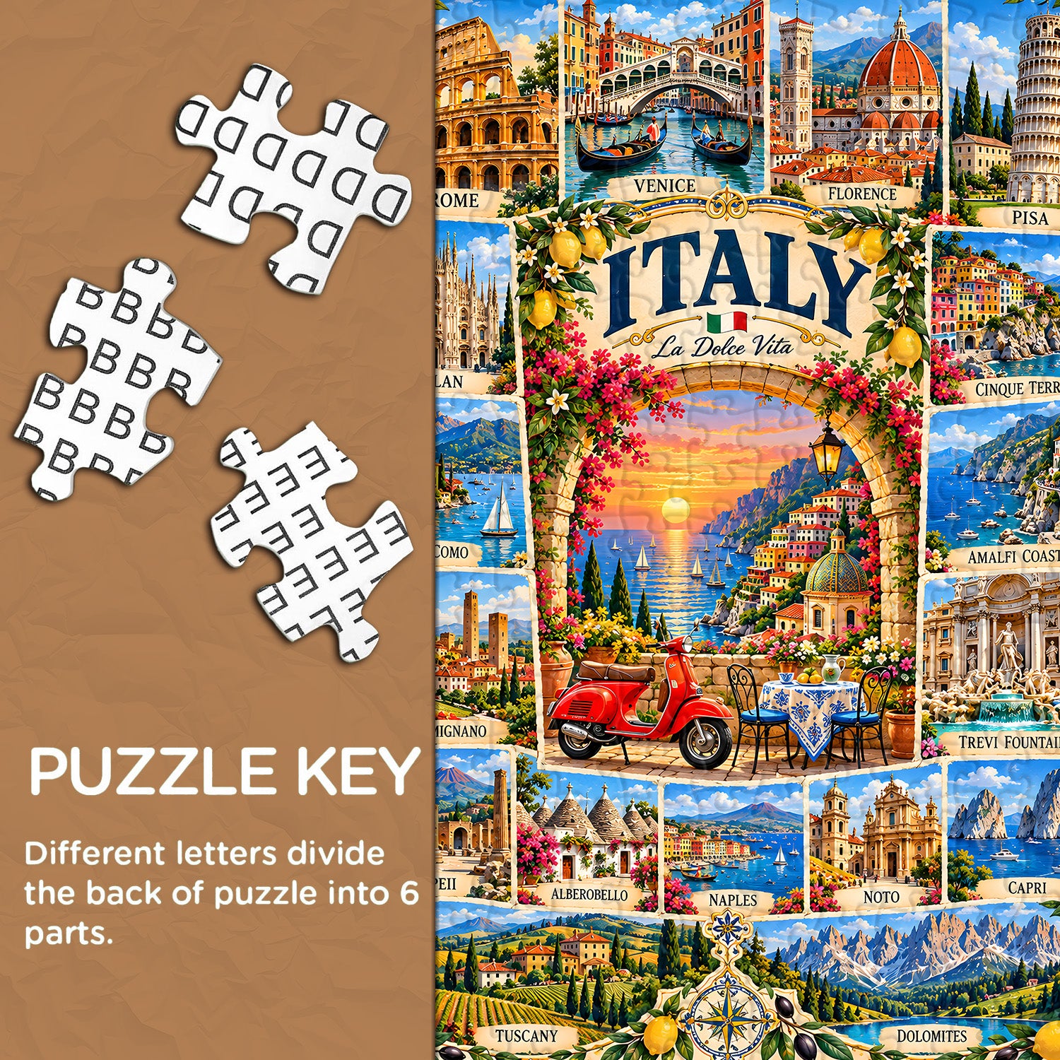 A Journey Through Italy Jigsaw Puzzle 1000 Pieces