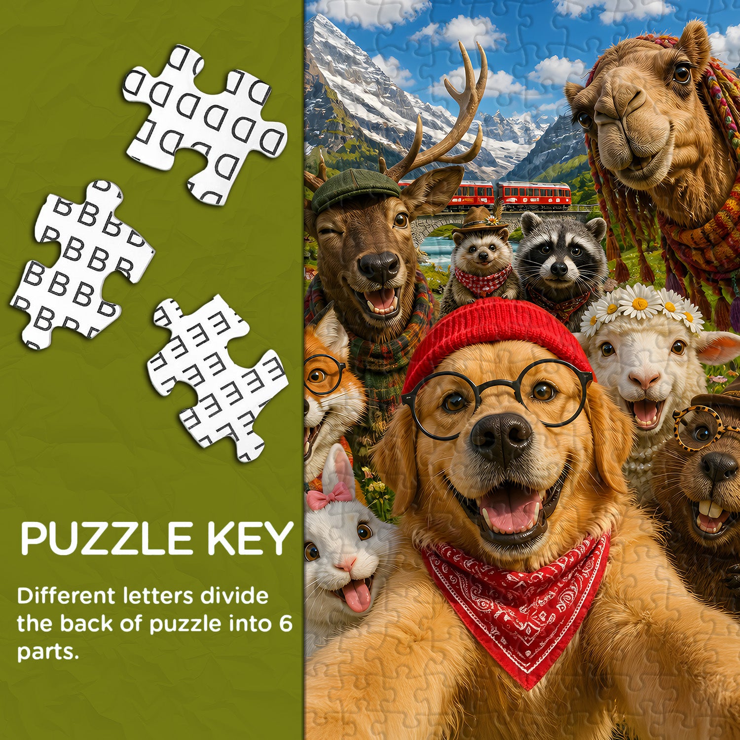Mountain Buddies Selfie Jigsaw Puzzle 1000 Pieces