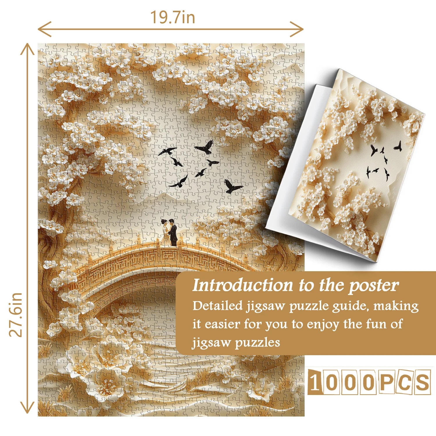 Puzzle del ponte degli amanti d'oro, 1000 pezzi