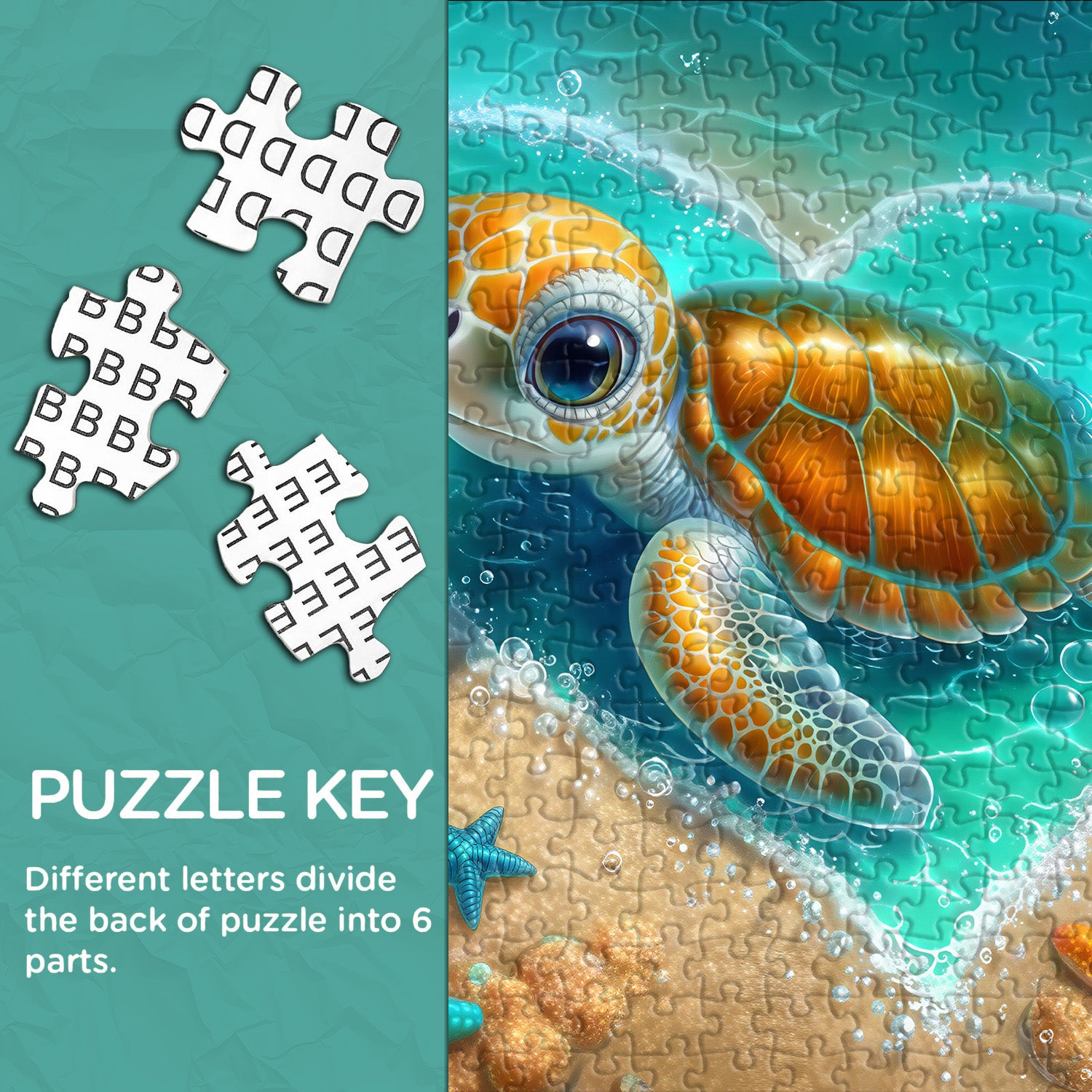 Heart Turtle Jigsaw Puzzle 1000 Pieces