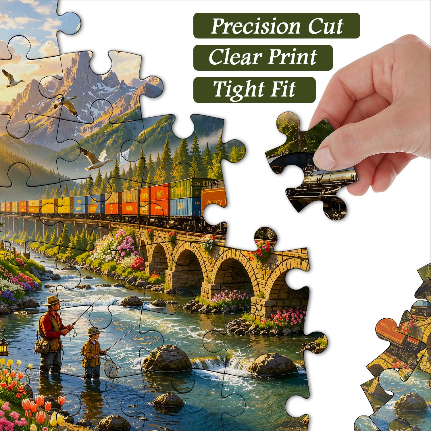 Valley Steam Train Jigsaw Puzzle 1000 Pieces