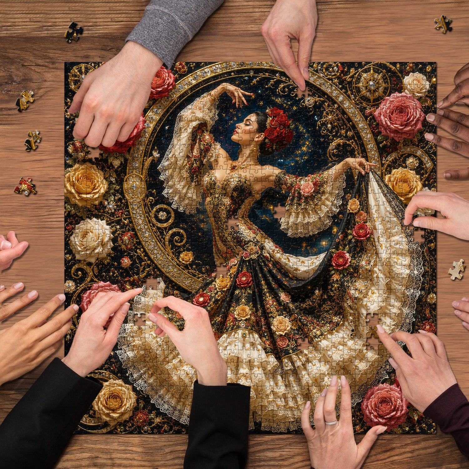Rose Flamenco Jigsaw Puzzle 1000 Pieces