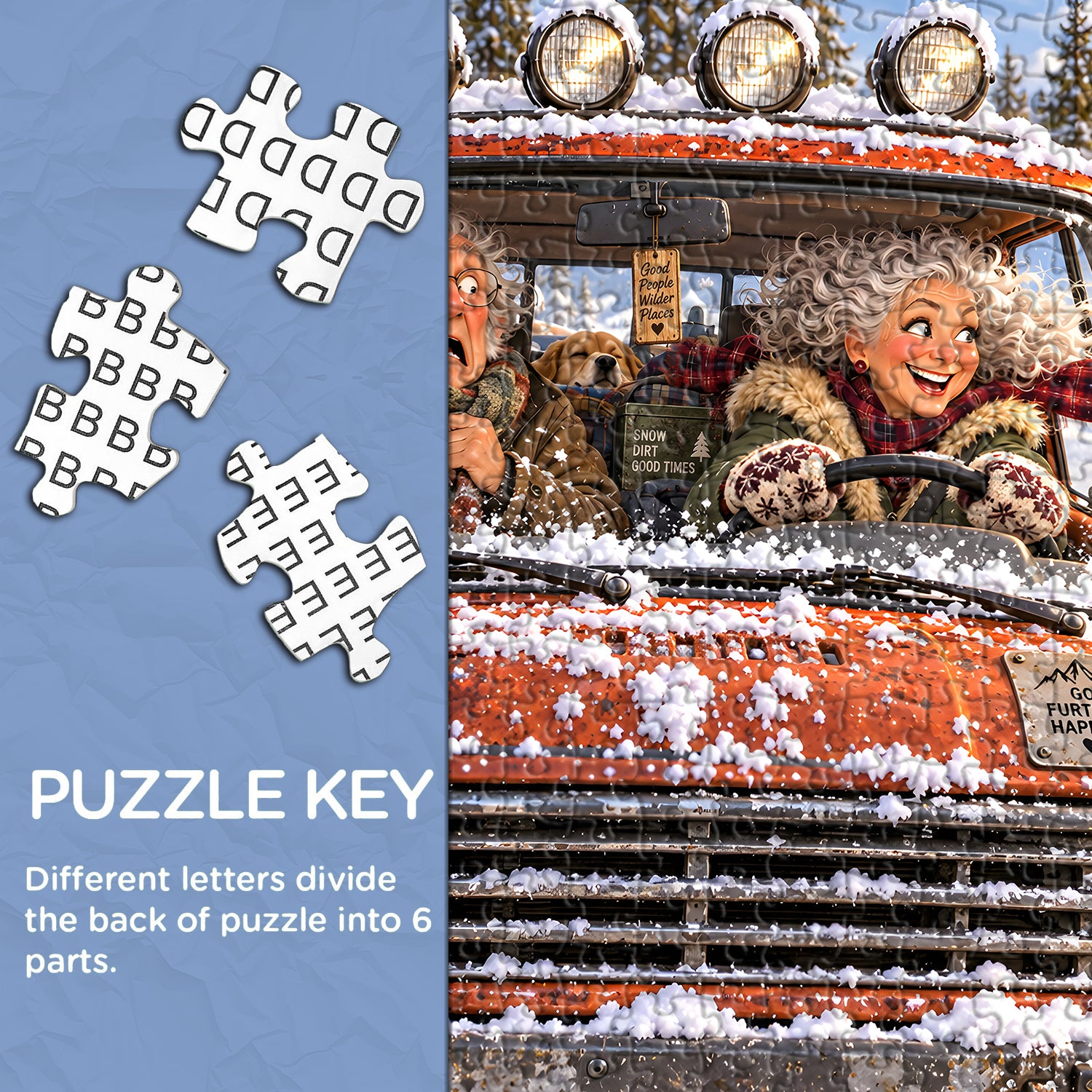 Crazy Winter Drive Jigsaw Puzzle 1000 Pieces