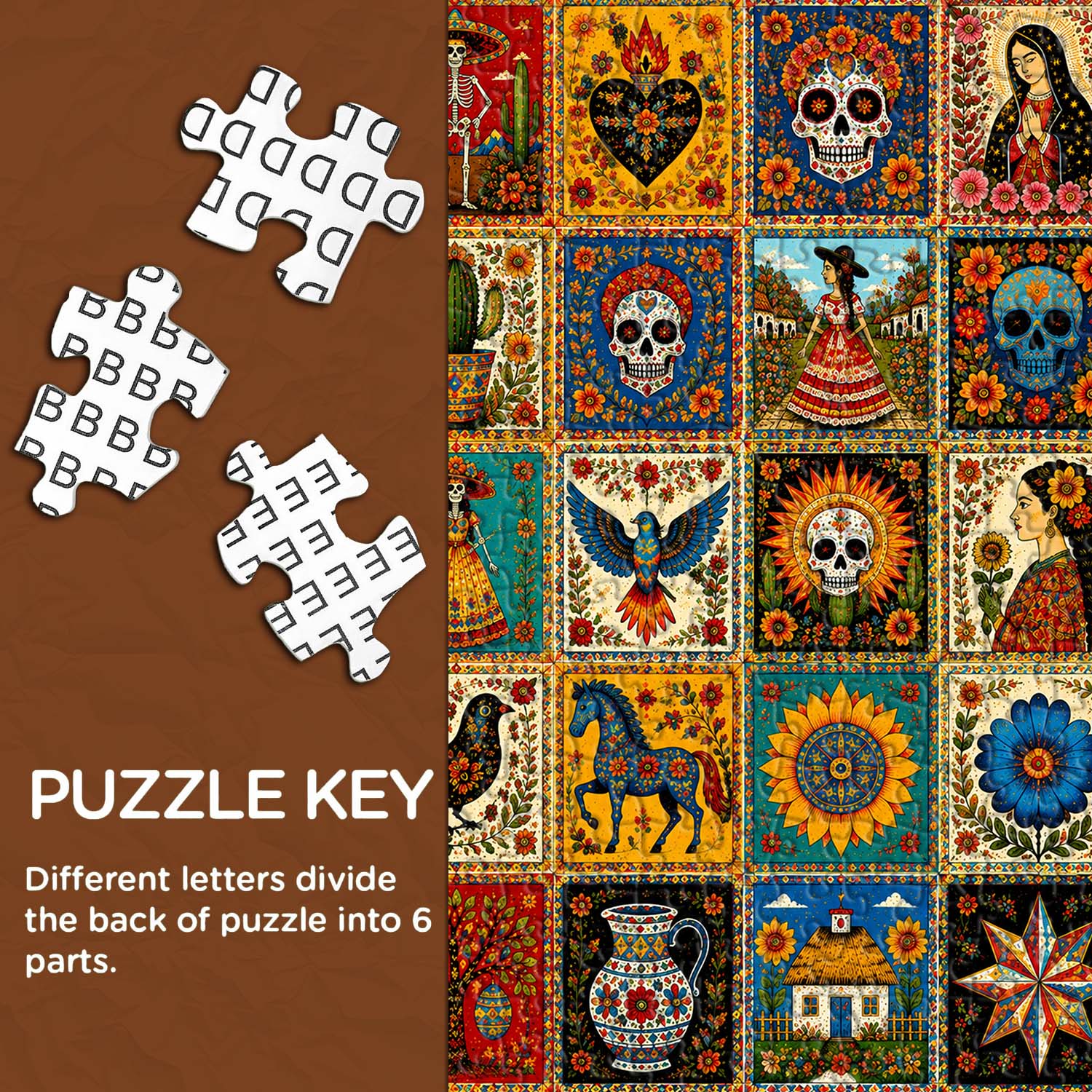 Mexican Folk Art Collection Jigsaw Puzzle 1000 Pieces