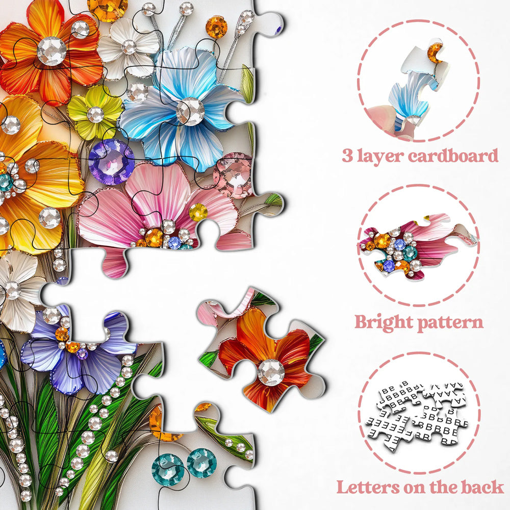 Crystal Wildflowers Jigsaw Puzzle 1000 Pieces