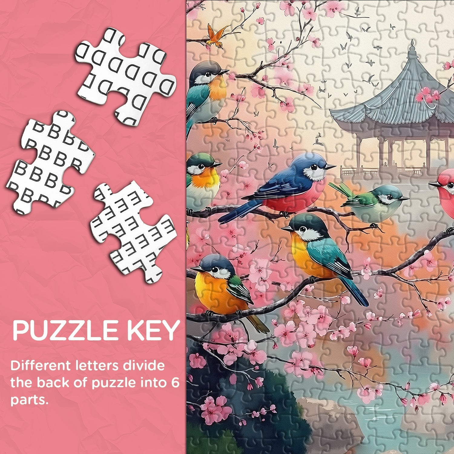 Kirschblütenvögel Puzzle 1000 Teile