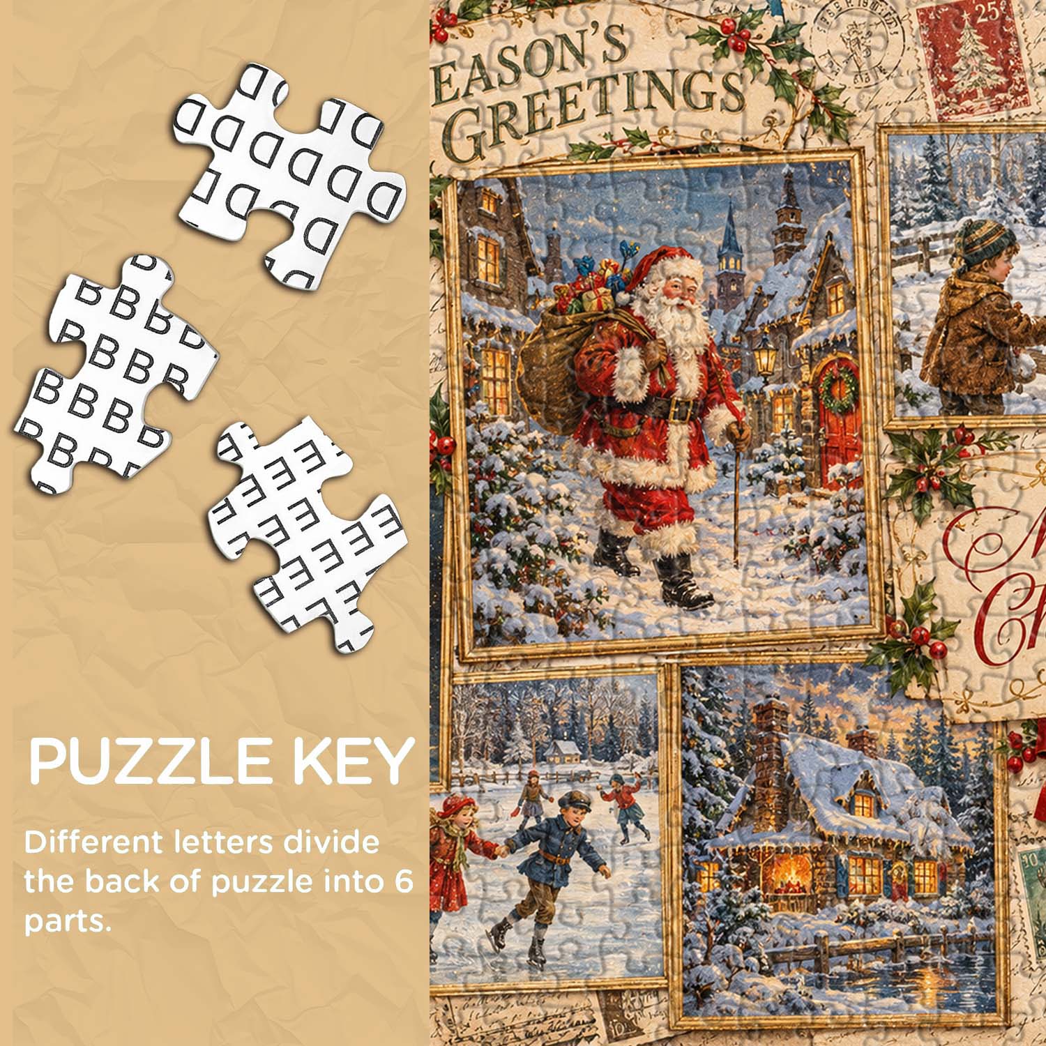 Yuletide Collage Jigsaw Puzzle 1000 Pieces