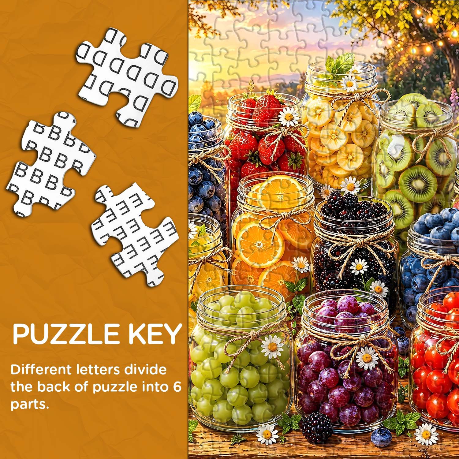 Sunlit Fruit Jars Jigsaw Puzzle 1000 Pieces