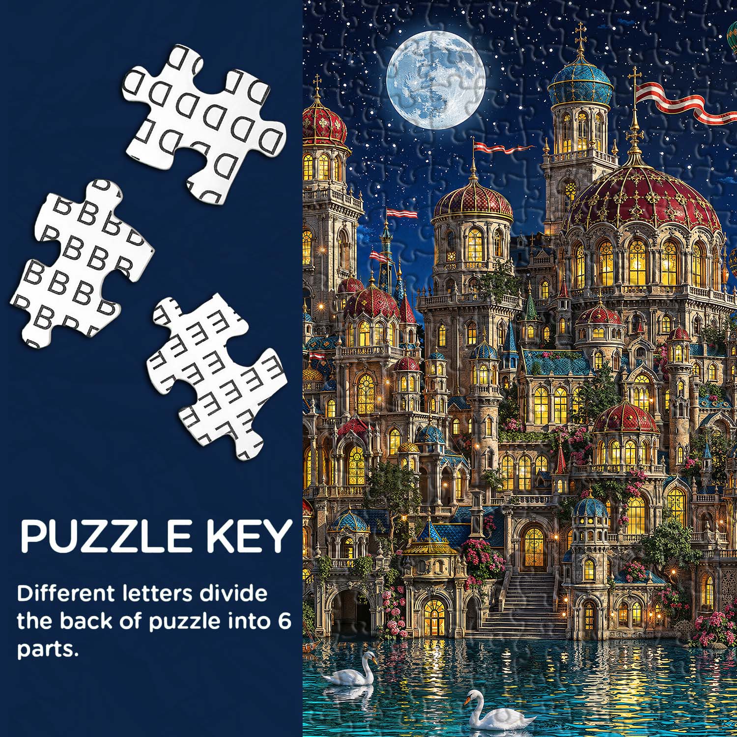 Moonlit Castle Jigsaw Puzzle 1000 Pieces