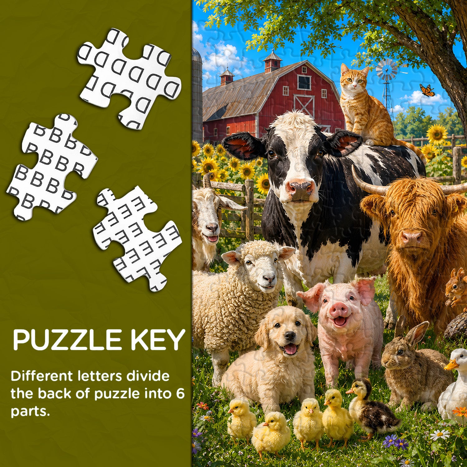 Farm Friends Fiesta Jigsaw Puzzle 1000 Pieces