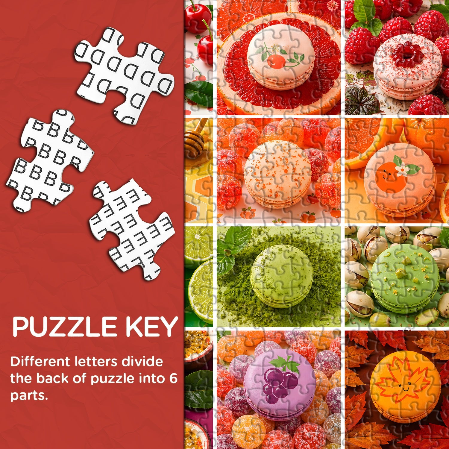 Colorful Macaron dessert Jigsaw Puzzle 1000 Pieces