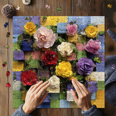 Puzzle mosaïque de roses 1000 pièces