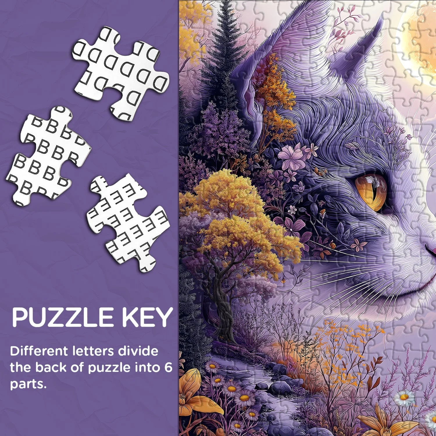 Mondscheinkatze-Puzzle 1000 Teile