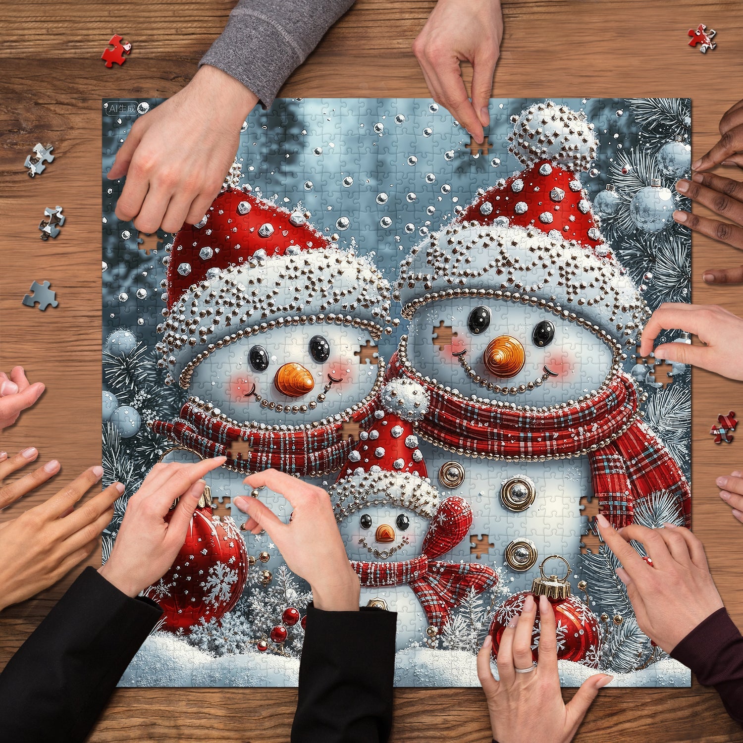 Wintertime Bead Sparkle Jigsaw Puzzle 1000 Pieces