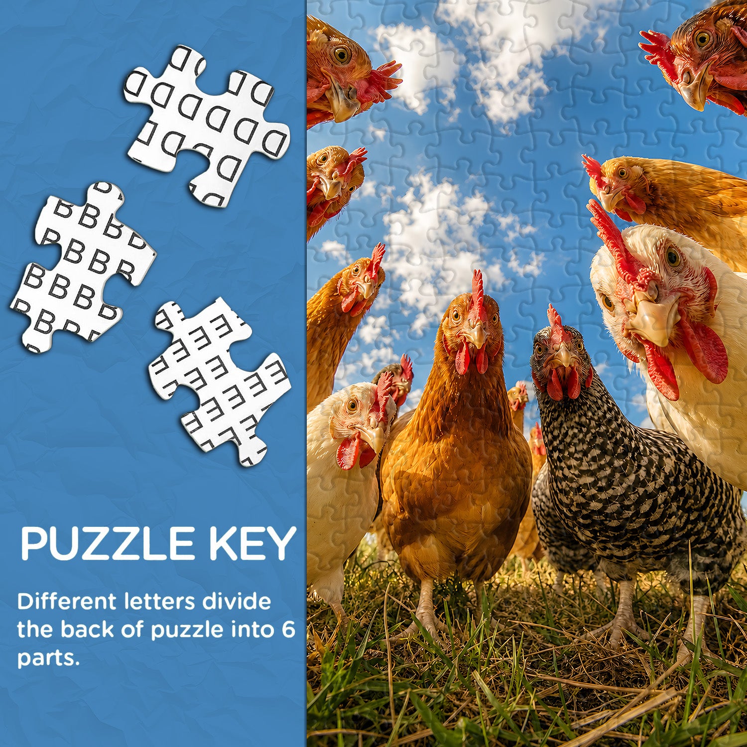 Curious Hen Crew Puzzle 1000 Teile