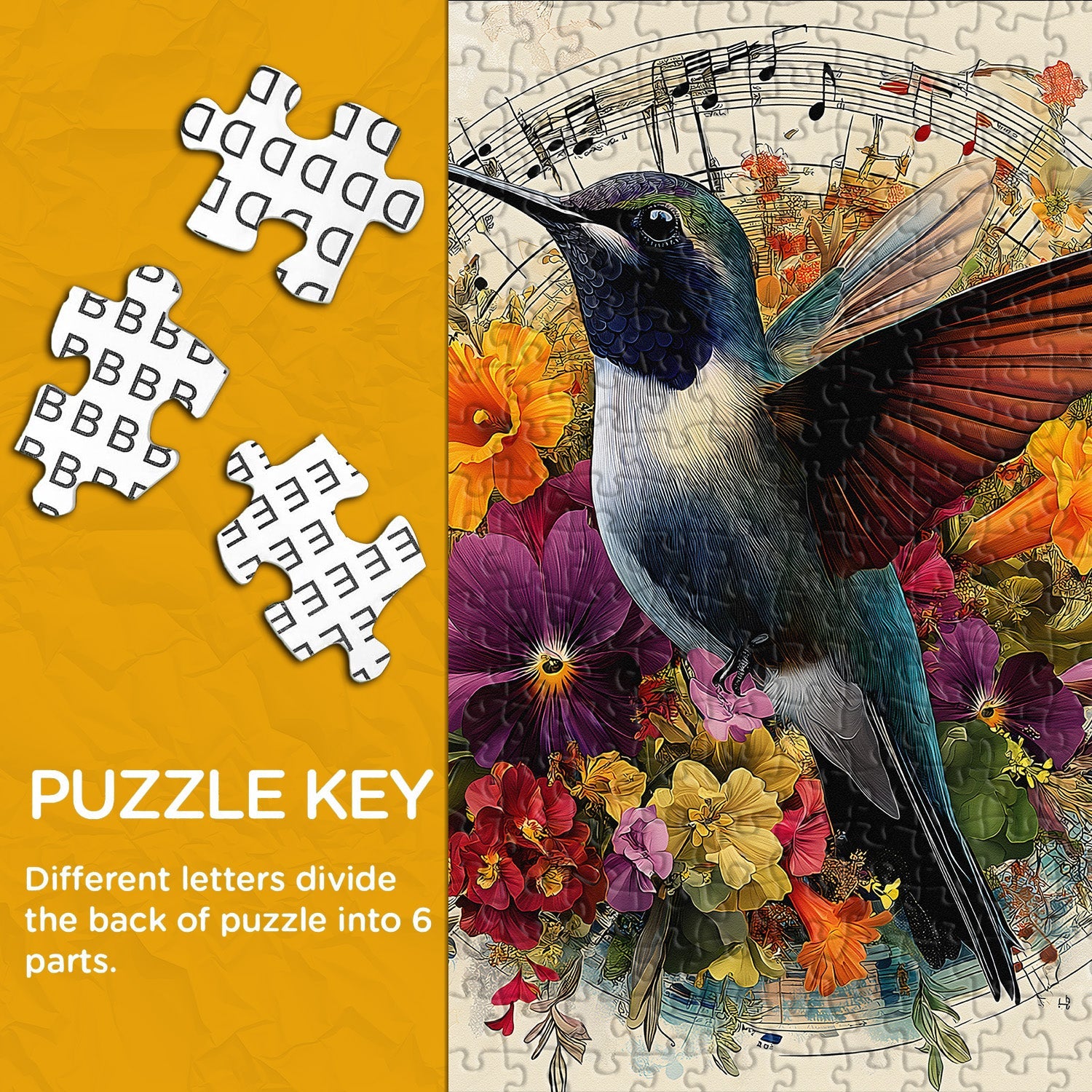 Blumenbesucher-Puzzle 1000 Teile