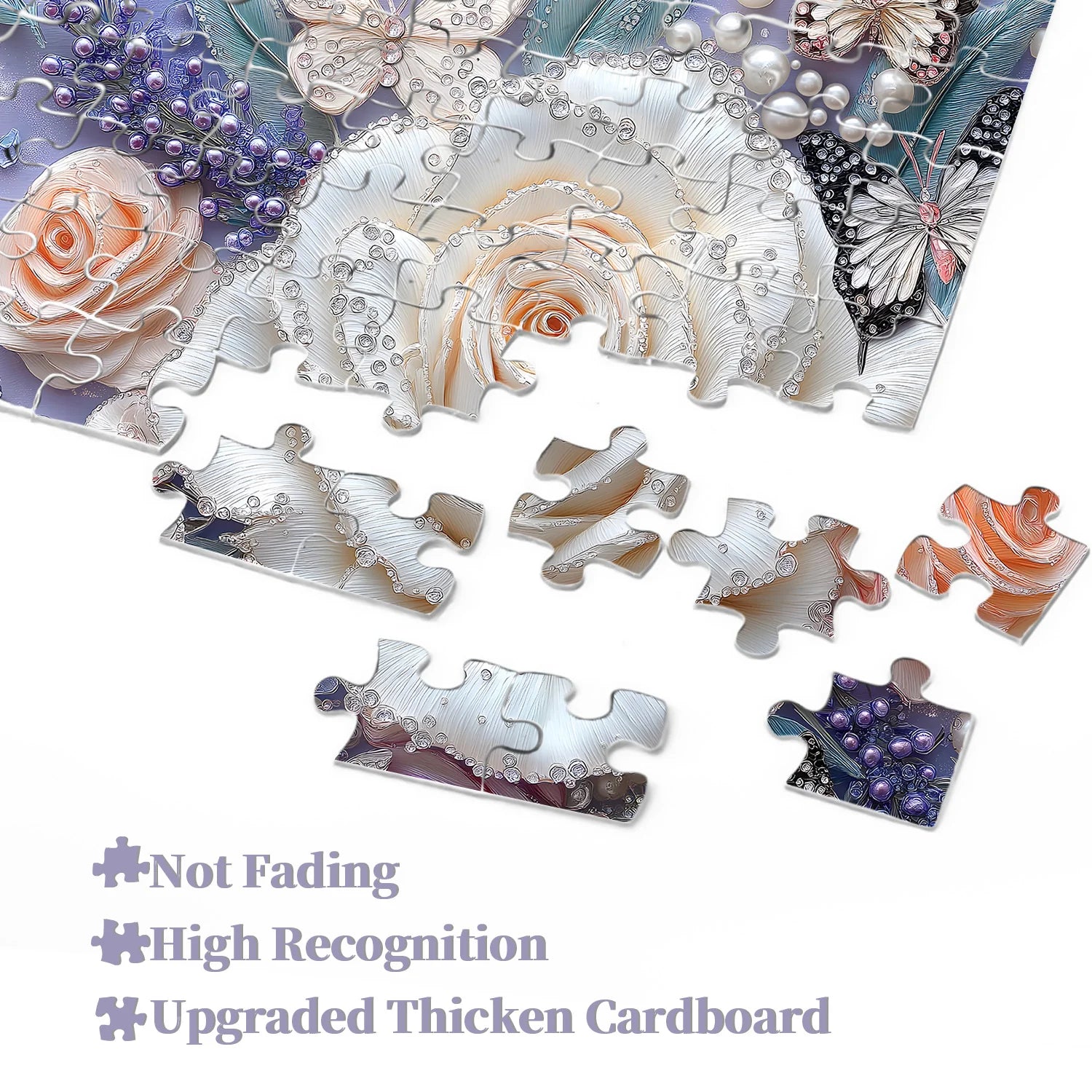 Jeweled Rose Jigsaw Puzzle 1000 Pieces