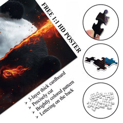 Fire Realm Panda Jigsaw Puzzle 1000 Pieces