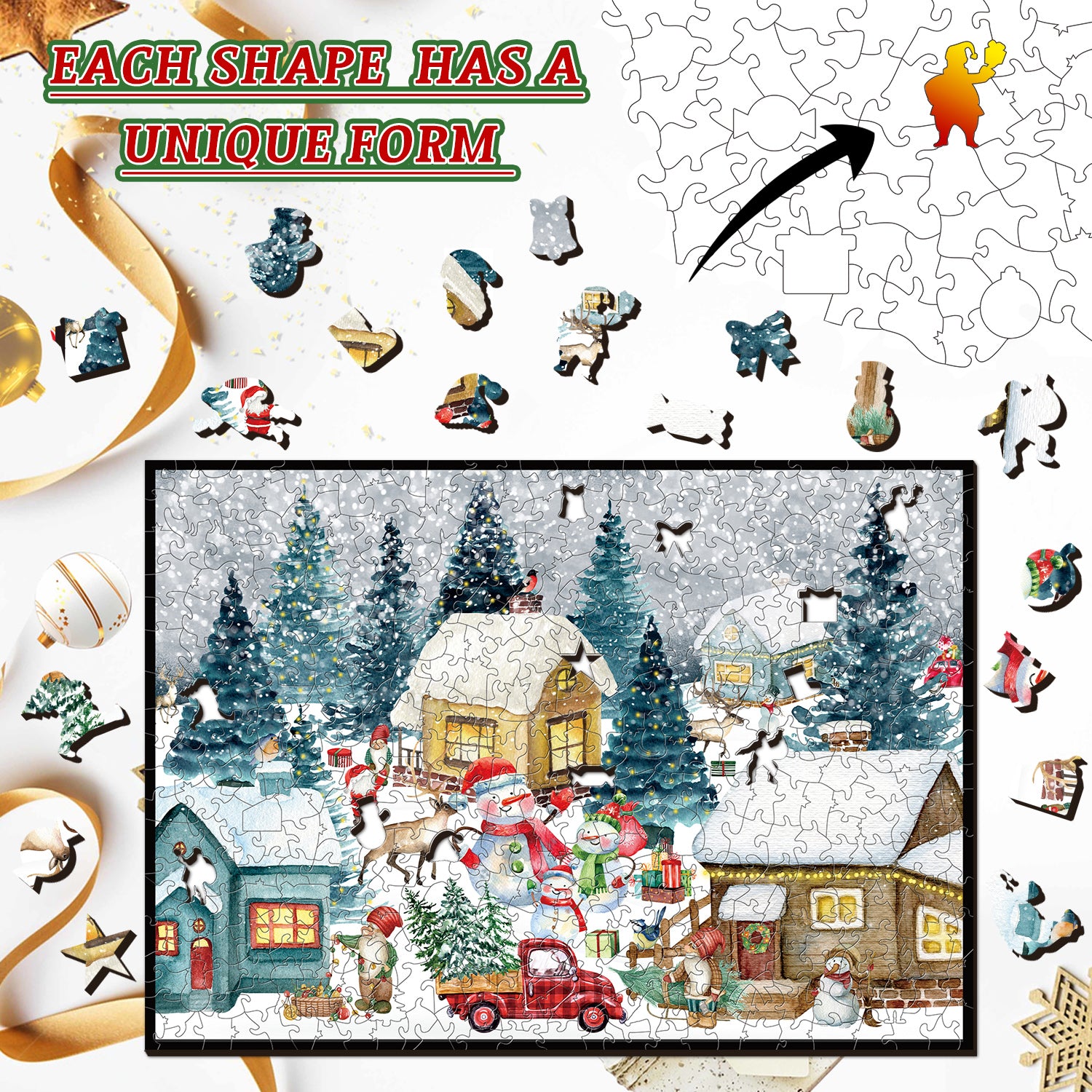 Christmas Village Jigsaw Puzzle 477 Pieces