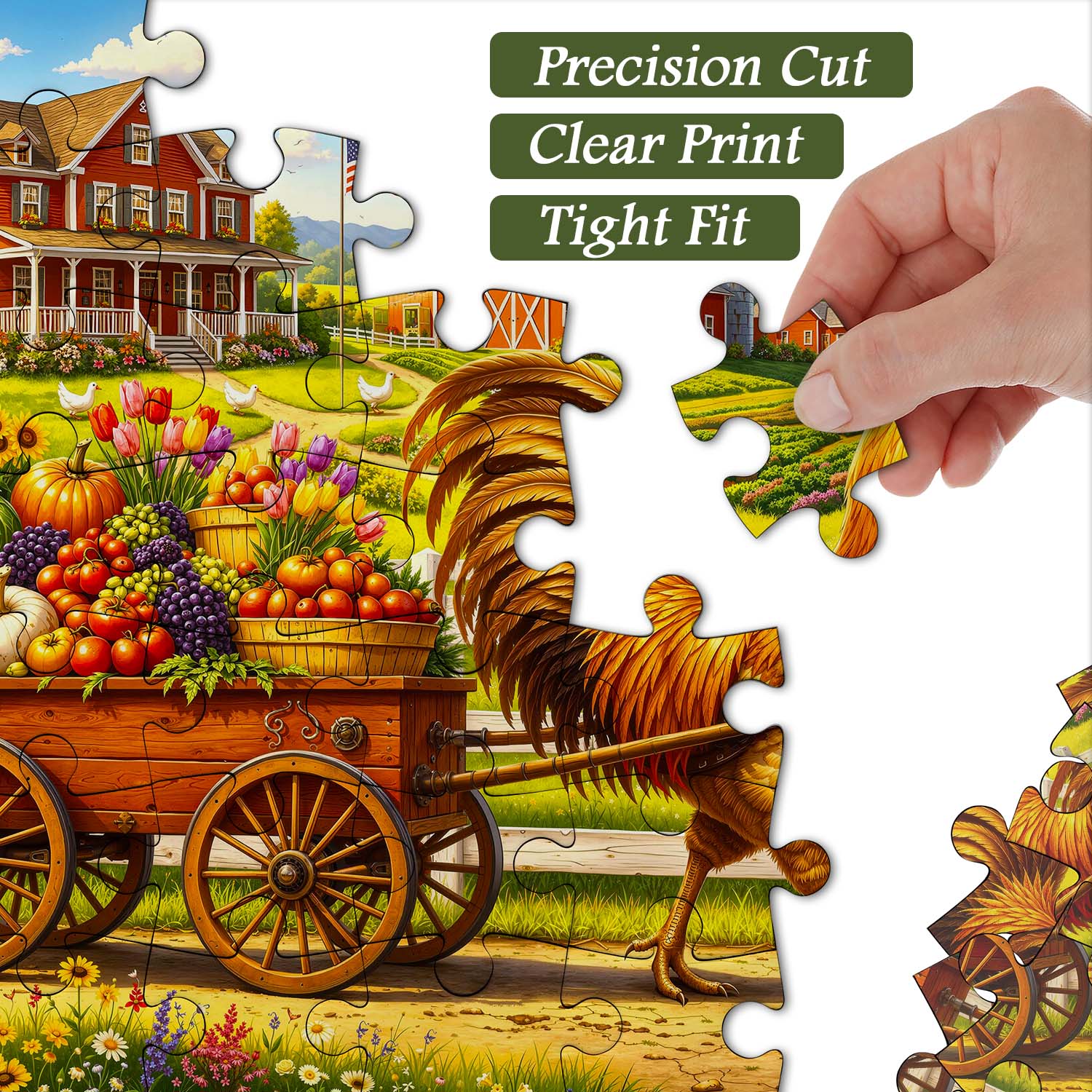 Farm Rooster Jigsaw Puzzle 1000 Pieces