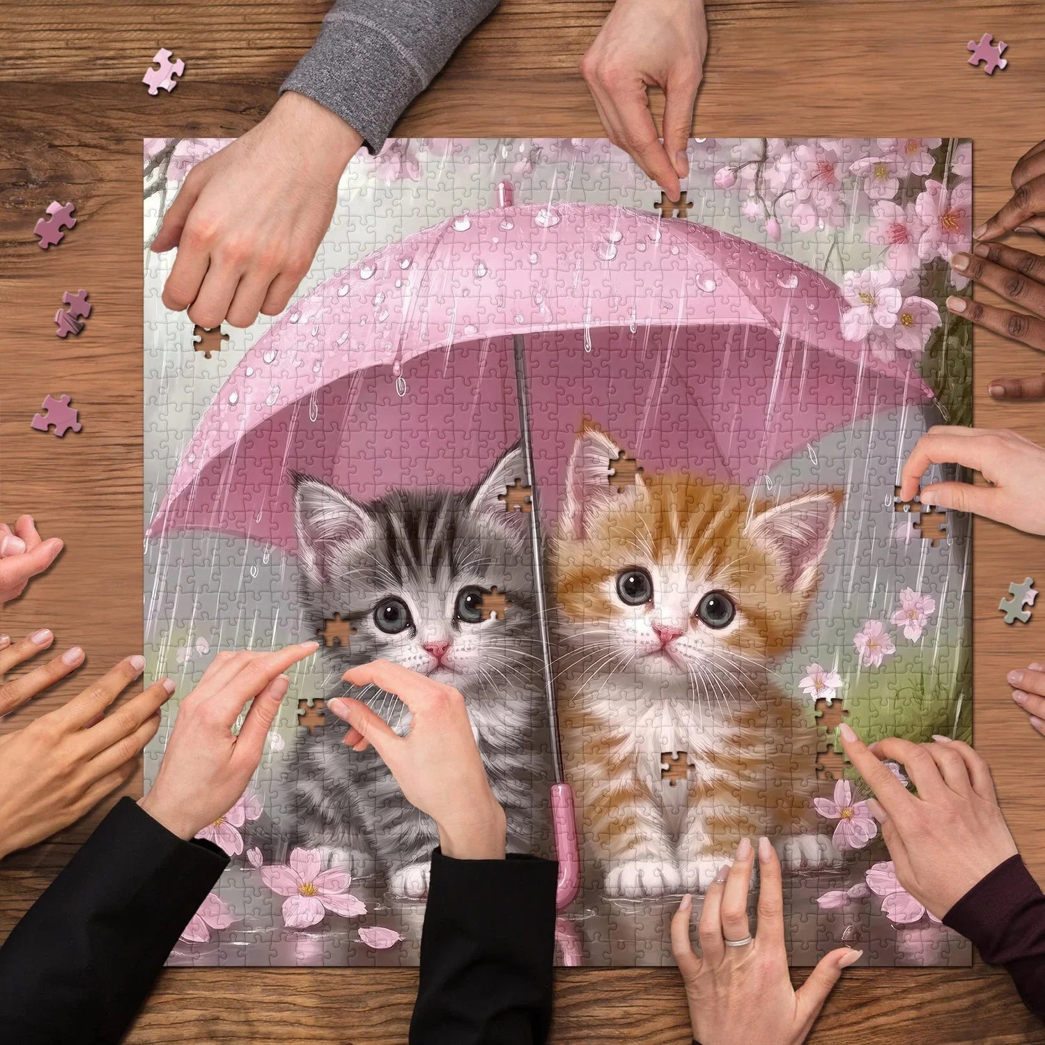 Pioggia gattini puzzle 1000 pezzi