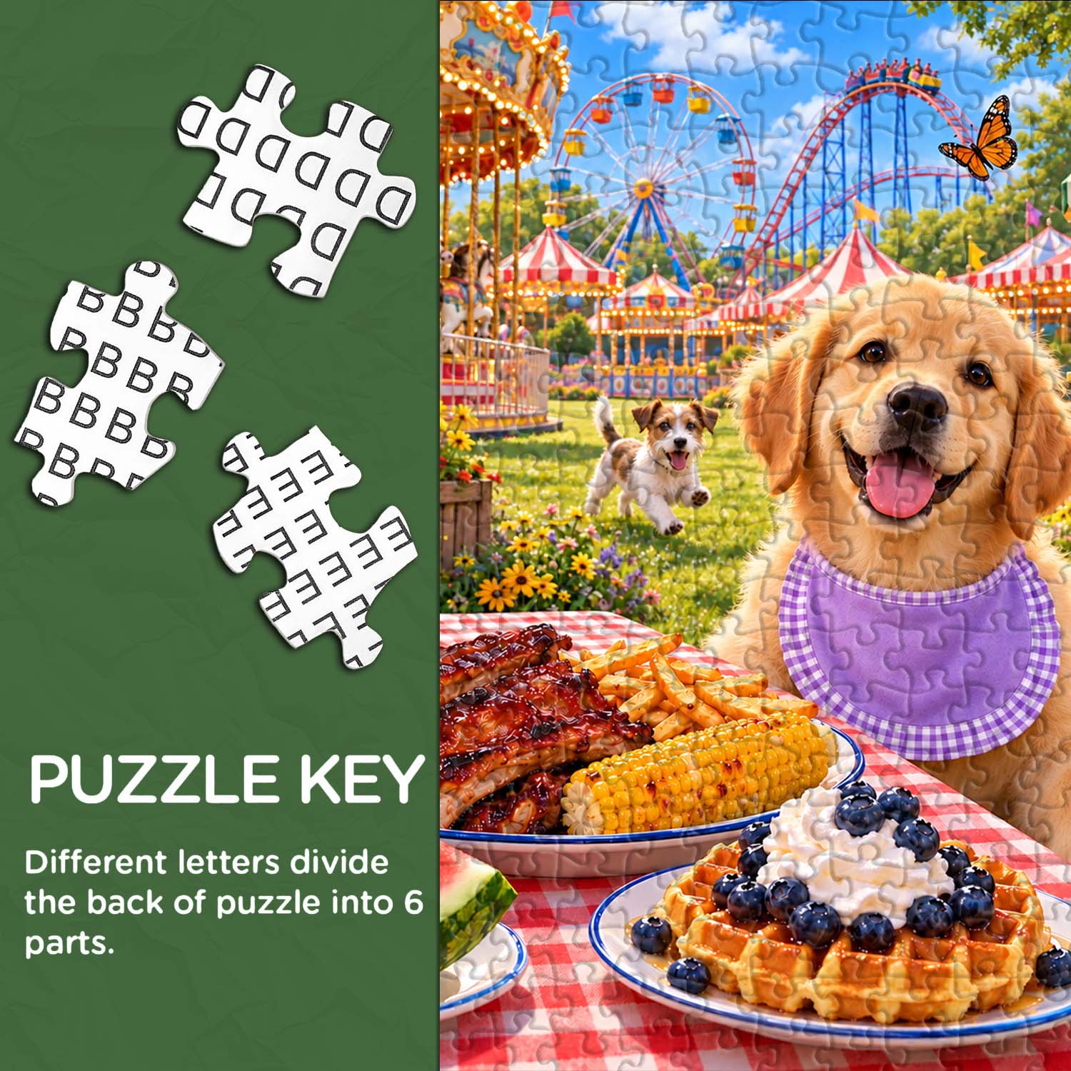 Carnival Pup Picnic Jigsaw Puzzle 1000 Pieces