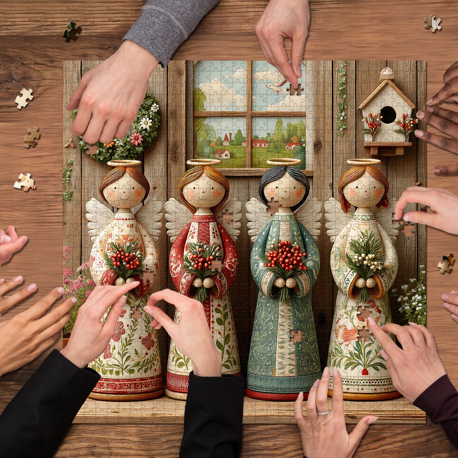 Floral Angels Jigsaw Puzzle 1000 Pieces