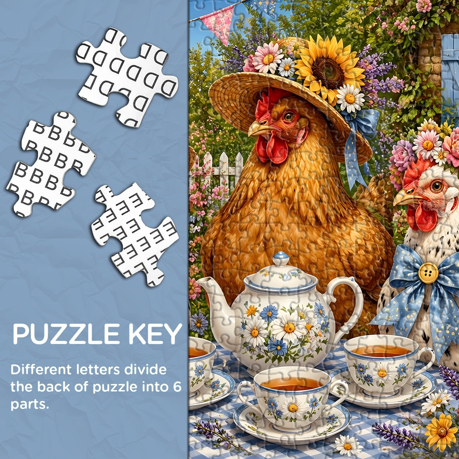 Hen Tea Party Jigsaw Puzzle 1000 Pieces