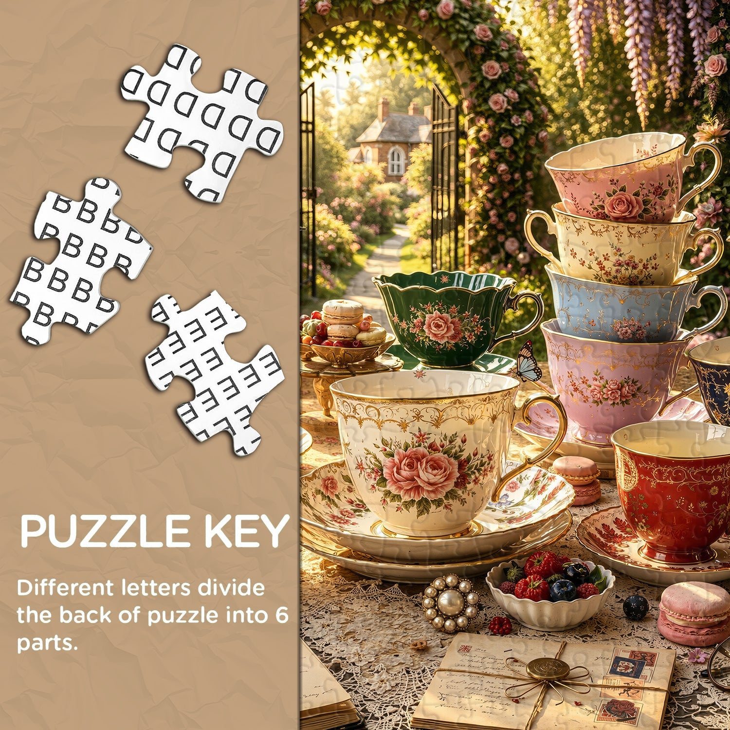 Garden Rose Tea Jigsaw Puzzle 1000 Pieces