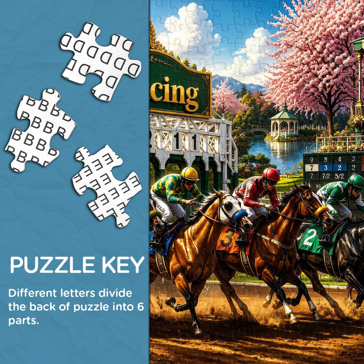 Blossom Horse Race Jigsaw Puzzle 1000 Pieces