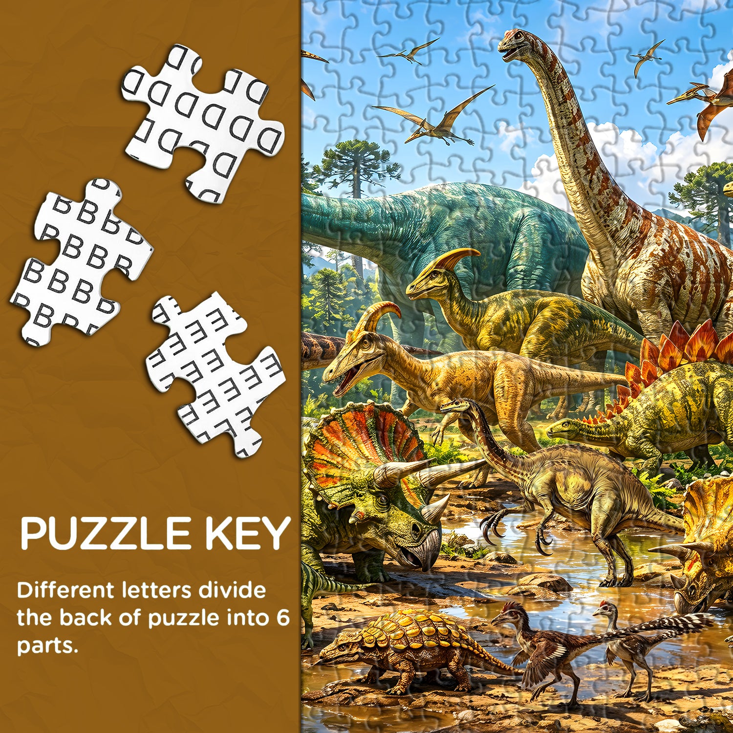 Dinosaur Assembly Jigsaw Puzzle 1000 Pieces