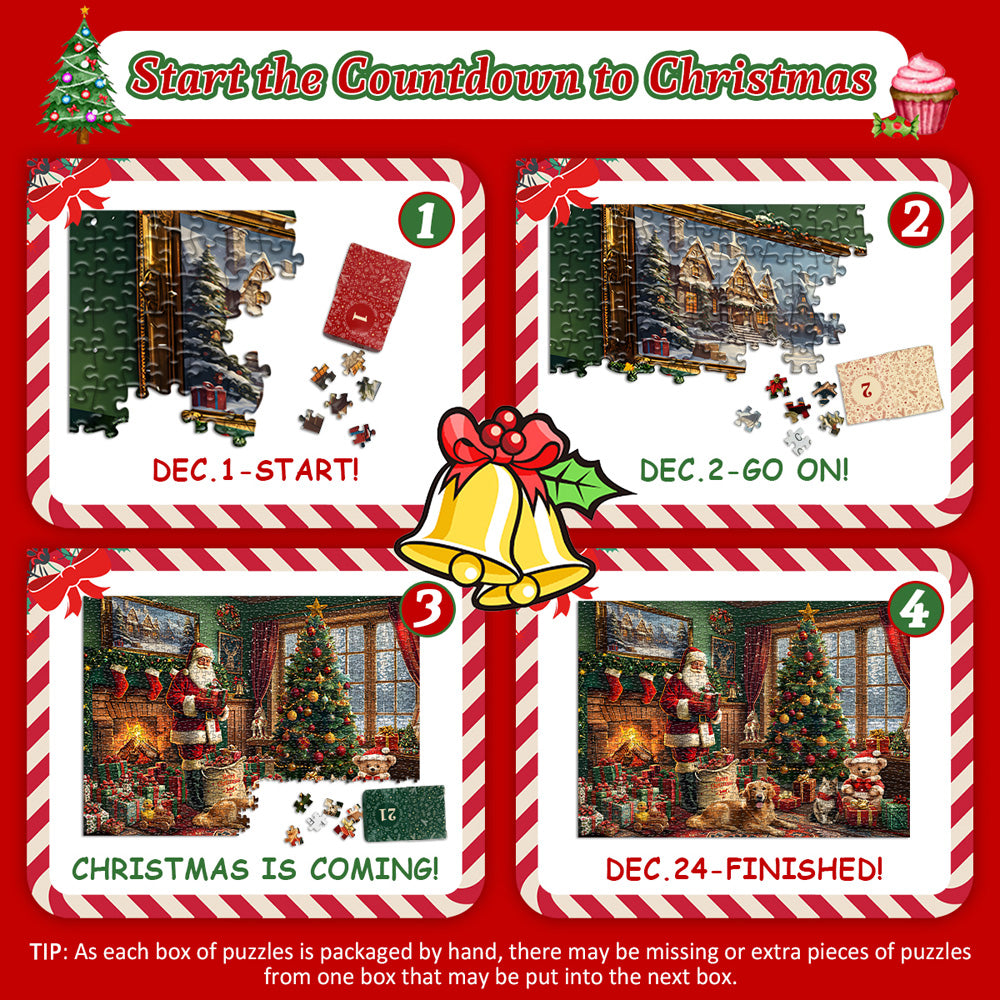  Christmas House Advent Calendar Jigsaw Puzzle 1000 Pieces