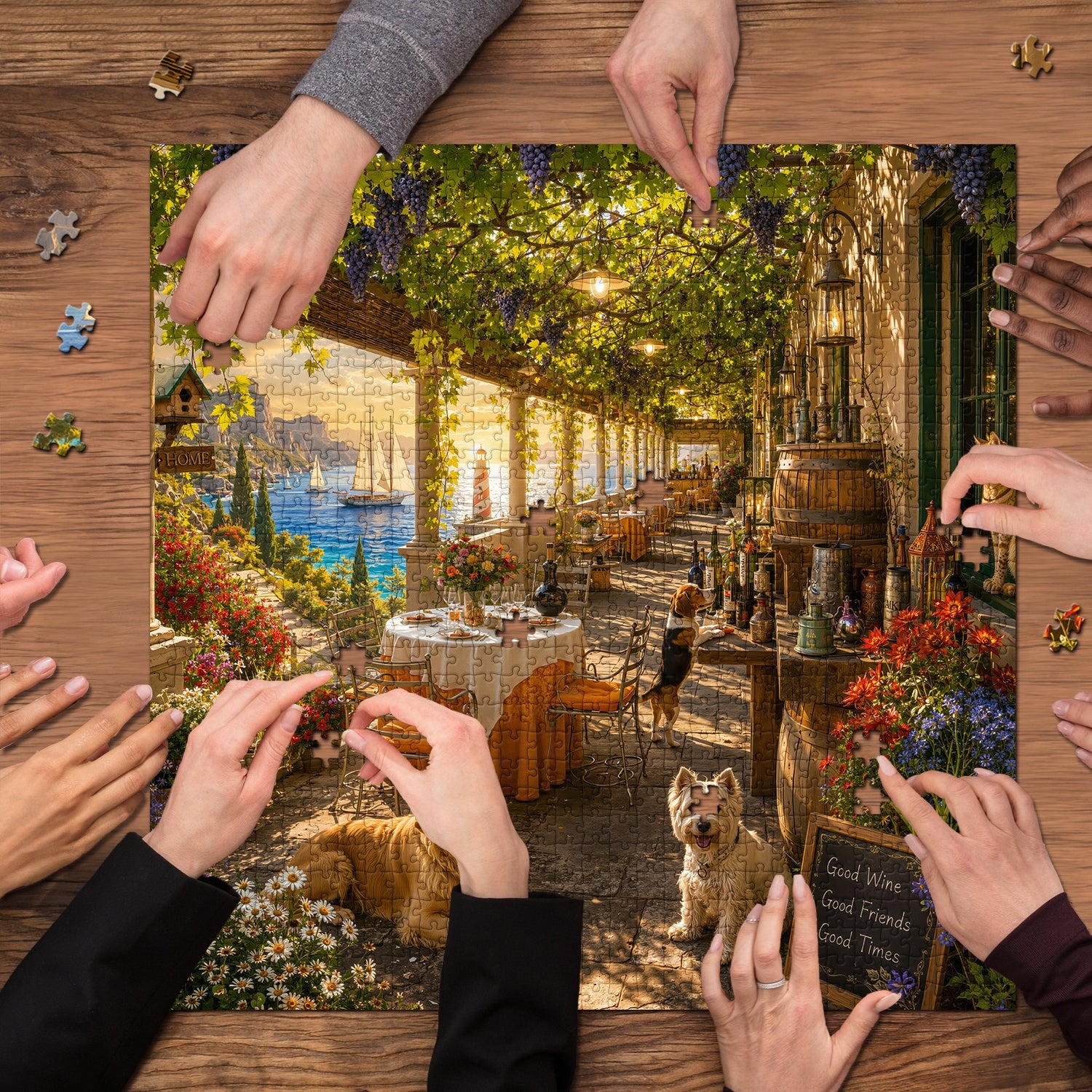 Sunset Vine Terrace Jigsaw Puzzle 1000 Pieces