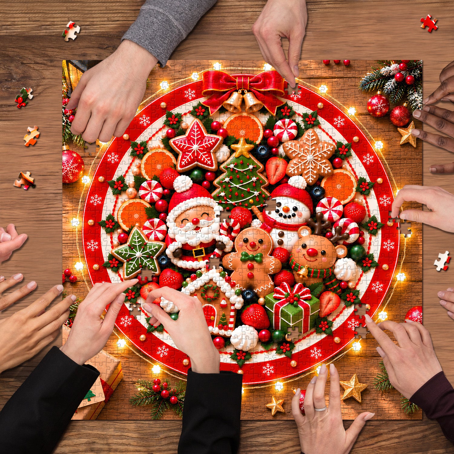 Christmas Magic Plate Jigsaw Puzzle 1000 Pieces