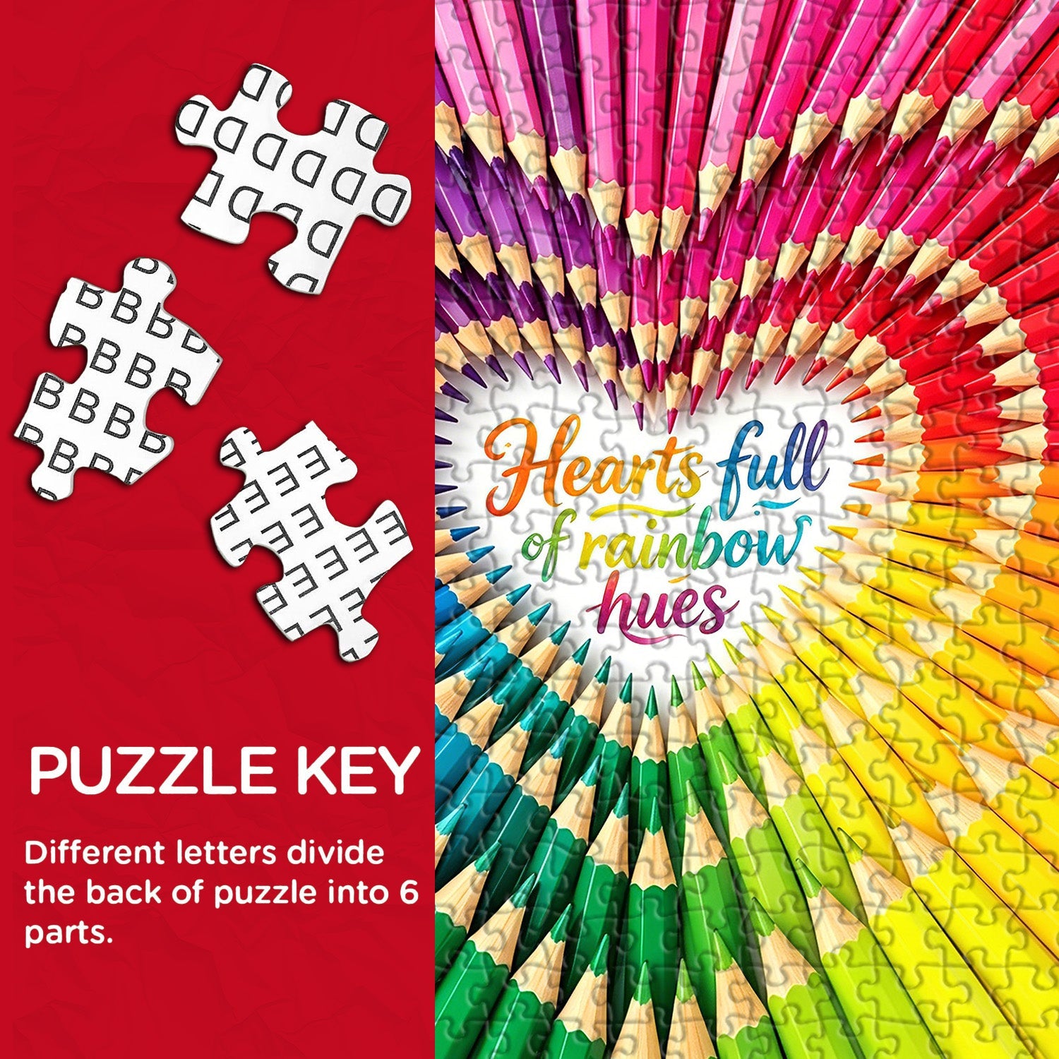 Life's Color Heart Jigsaw Puzzle 1000 Pieces