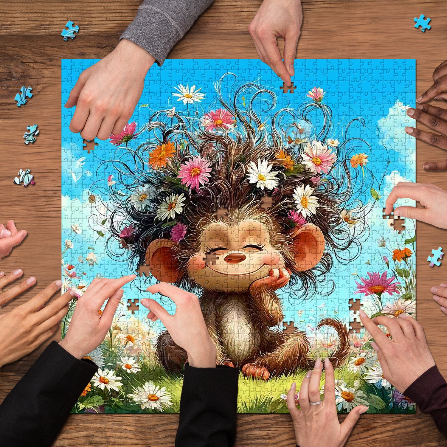 Puzzle Whimsy Blossom Monkey 1000 pezzi