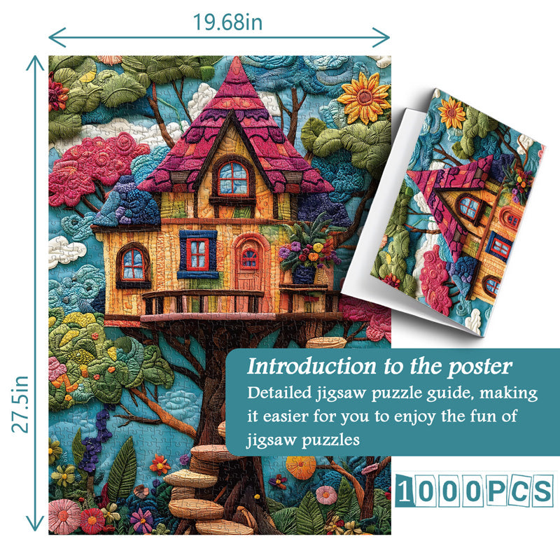 Puzzles en puzzle Treehouse art matelassé 1000 pièces