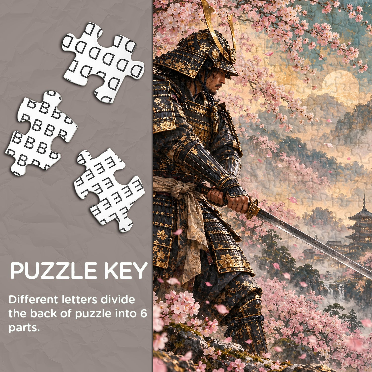 Cherry Blossom Samurai Jigsaw Puzzle 1000 Pieces