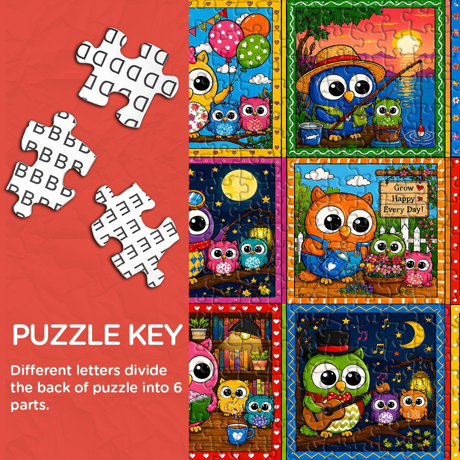 Niedliche Eulen-Kollektion, 1000-teiliges Puzzle