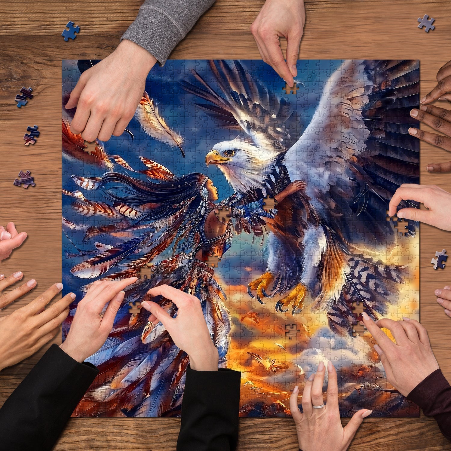 Eagle Spirit Abraza Jigsaw Puzzle 1000 piezas