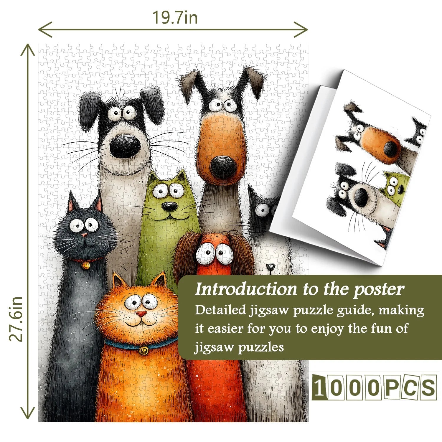 Funny Pets Art Jigsaw Puzzle 1000 Pieces