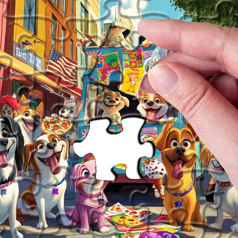 Urban Doggie Street Party Jigsaw Puzzle 1000 Pieces