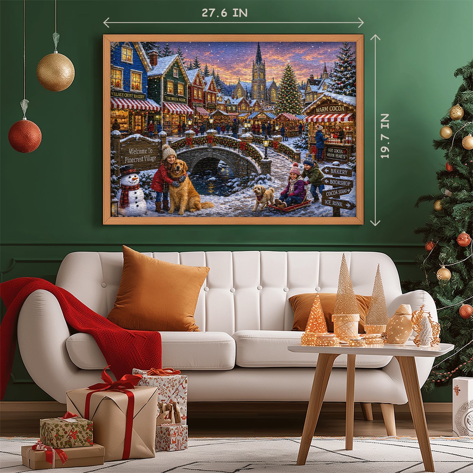 Warm Winter Village  Jigsaw Puzzle  1000 Piece