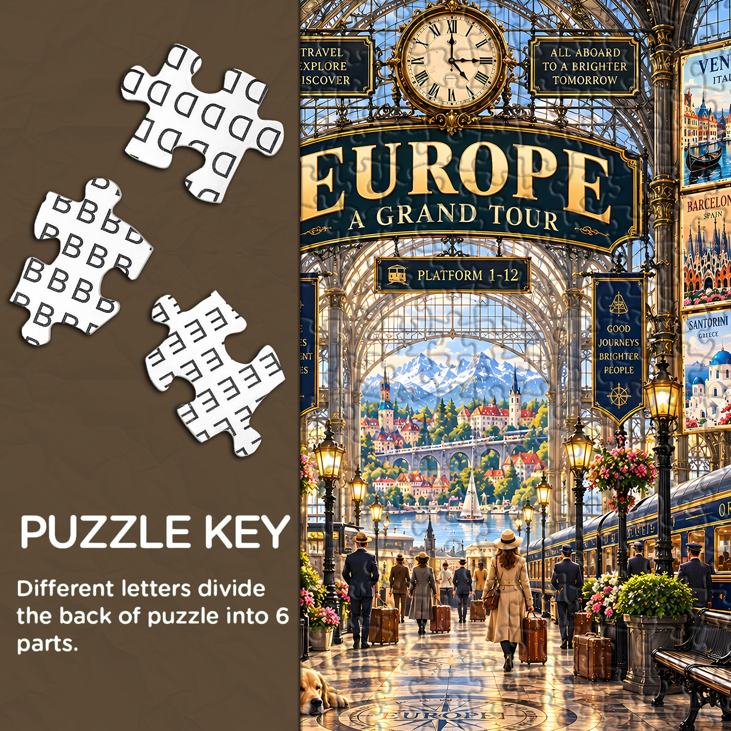 Europe Travel Adventure Jigsaw Puzzle 1000 Pieces