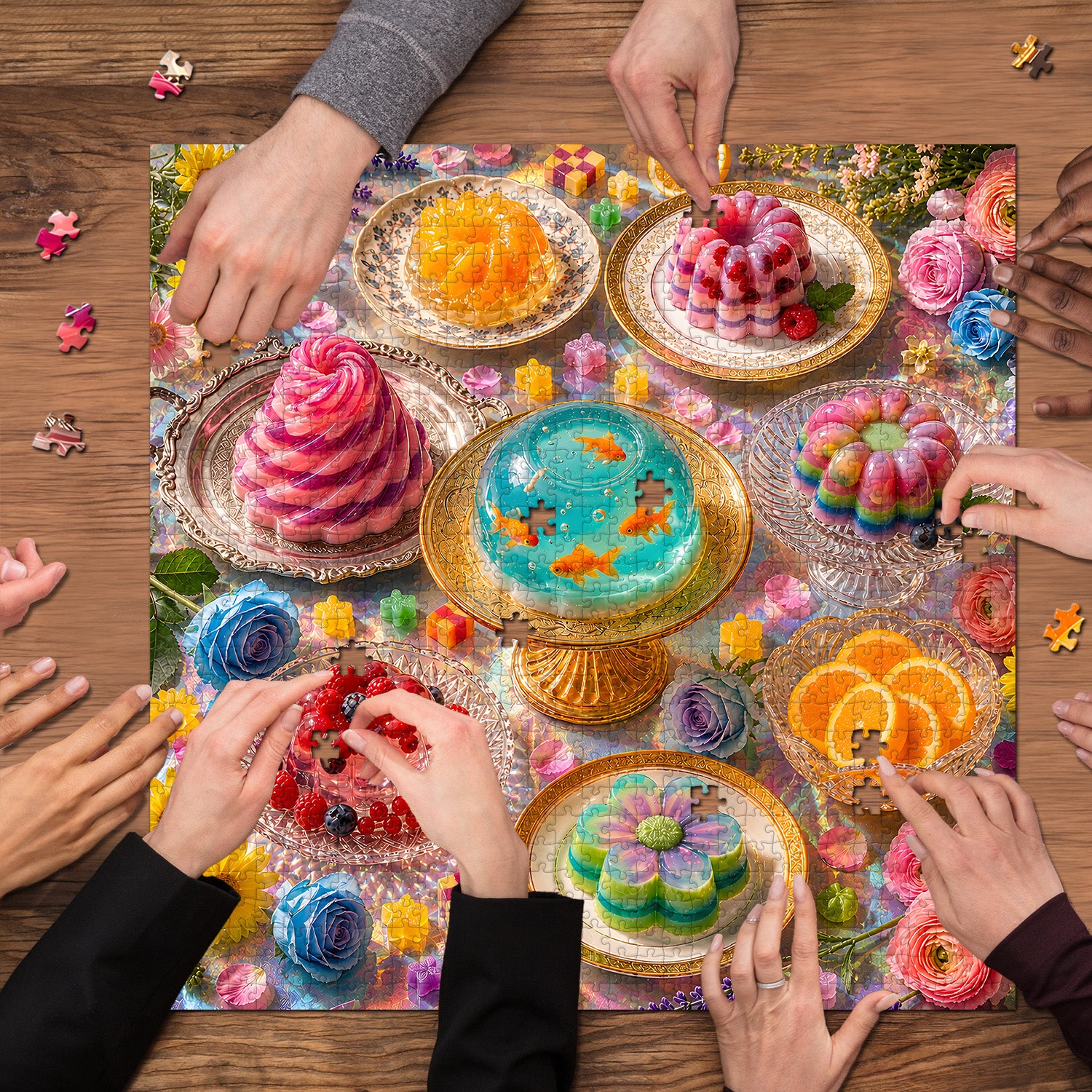 Translucent Vintage Jelly Feast Jigsaw Puzzle 1000 Pieces