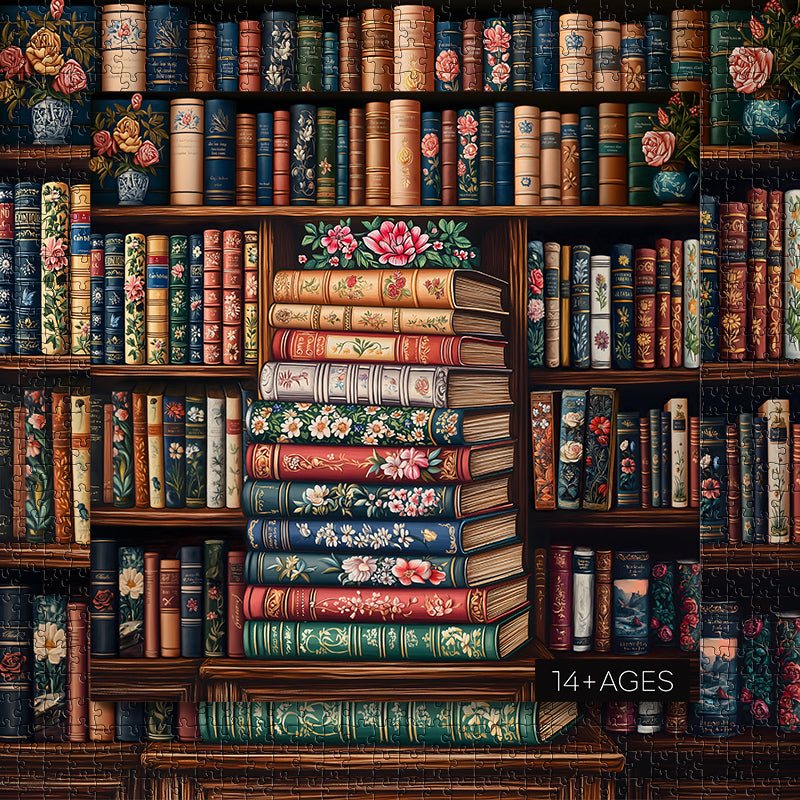 Stacked Vintage Books Jigsaw Puzzles 1000 Pieces