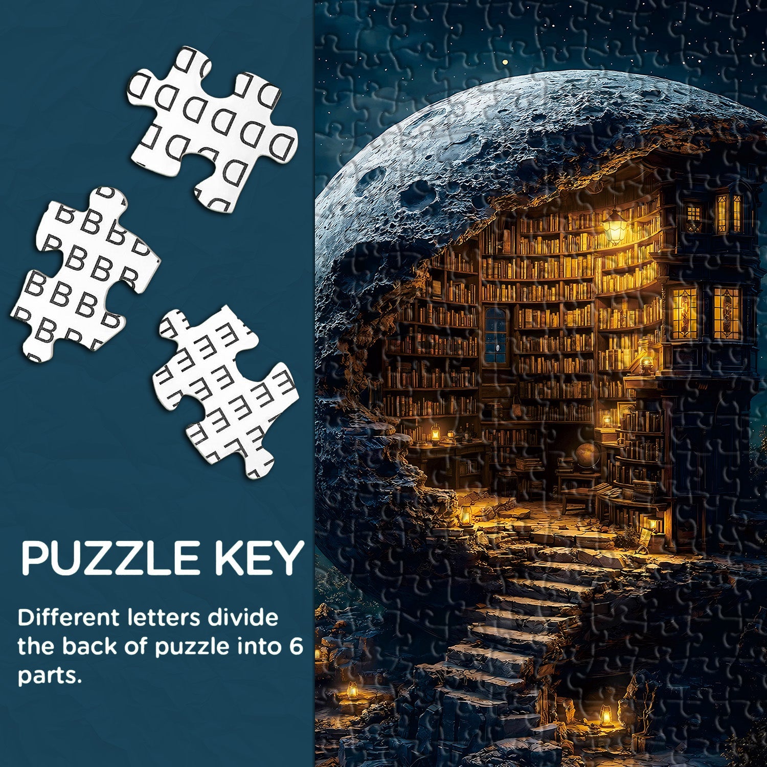 Puzzle della Biblioteca della Luna, 1000 pezzi