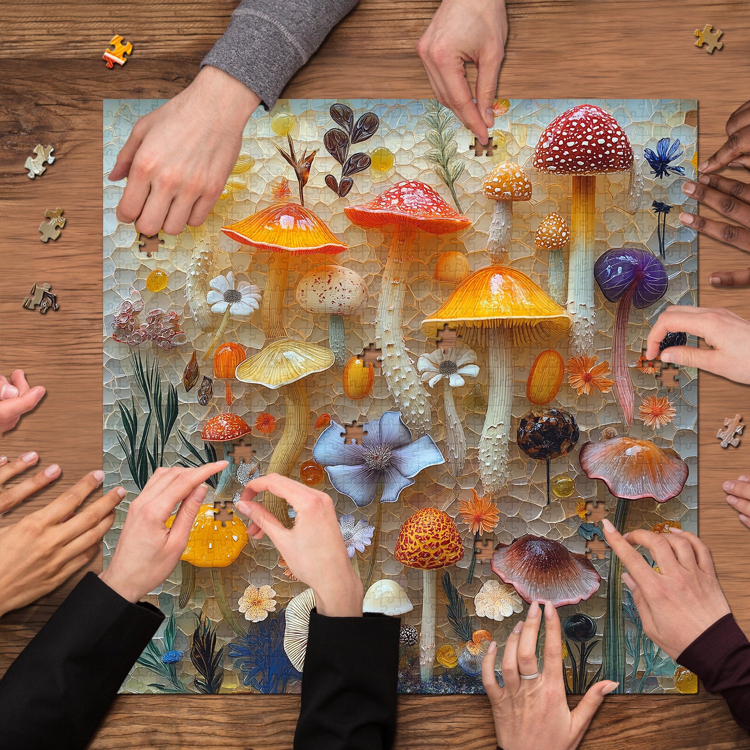 Mushrooms & Blooms Jigsaw Puzzle 1000 Pieces